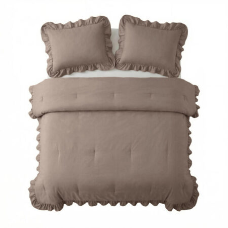 Sleeptime Lazy Dekbed Ruffles Taupe 200 x 200 cm