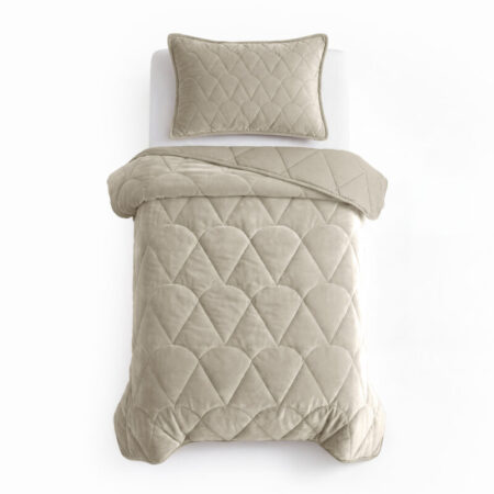 Sleeptime Lazy Dekbed Velvet Taupe/Grijs 140 x 200 Met Kussensloop cm