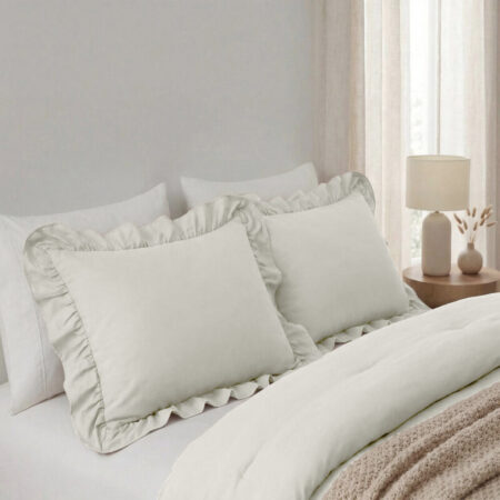 Sleeptime Lazy Ruffles Kussenslopen 2pack Gebroken Wit 60 x 70 cm