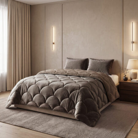 Sleeptime Lazy Teddy/Velvet  Taupe/Bruin 200x200cm + 2x60x70 cm