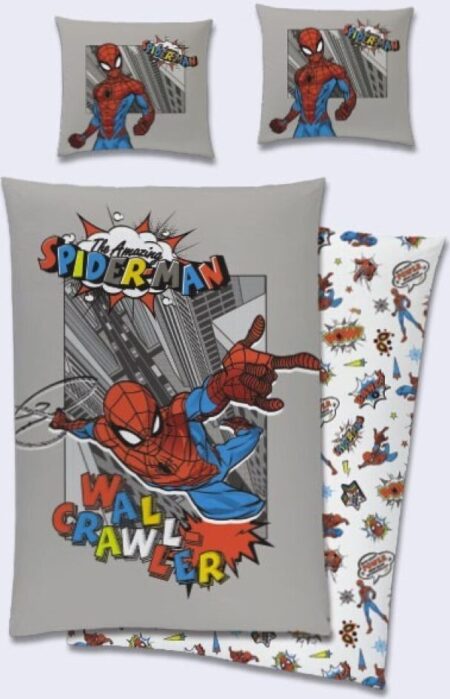 Spiderman Wall Crawler dekbedovertrek - Eenpersoons - 140 x 200 cm - 65 x 65 cm - Katoen