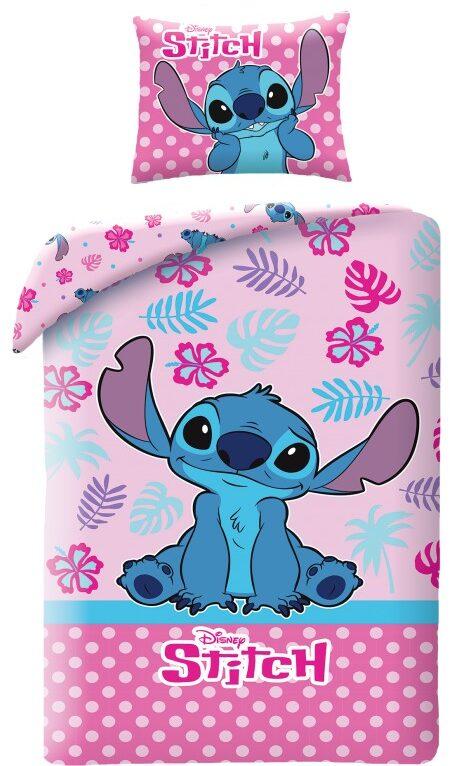 Stitch Roze Dekbedovertrek 140 x 200 cm - 70 x 90 cm - katoen