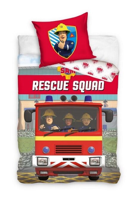 Brandweerman Sam Dekbedovertrek Rescue Squad 140 x 200 cm - 70 x 90 cm - Katoen