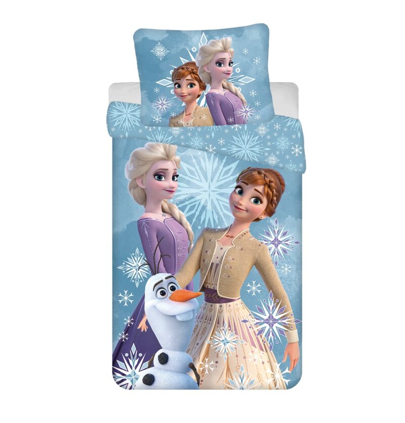 Frozen Dekbedovertrek Anna en Elsa - Eenpersoons - 140 x 200 cm - Katoen - Afbeelding 2