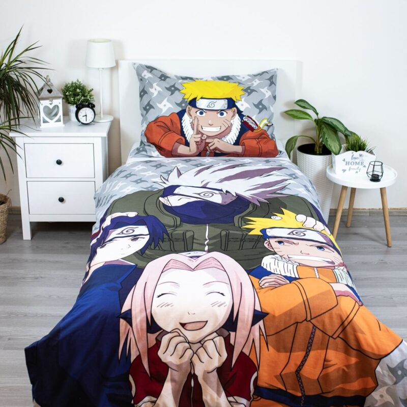 Naruto Dekbedovertrek Happy 140 x 200 cm Katoen 70 x 90 cm - Afbeelding 2