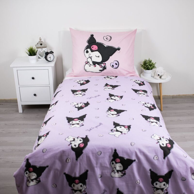 Kuromi Dekbedovertrek 140 X 200 cm - 70x90 cm - katoen - Afbeelding 3