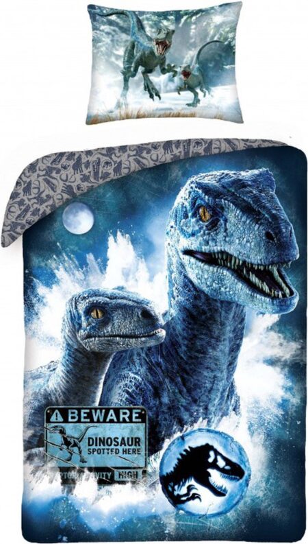Jurassic World Dekbedovertrek blauw 140 x 200 cm  - Katoen - 70 x 90 cm