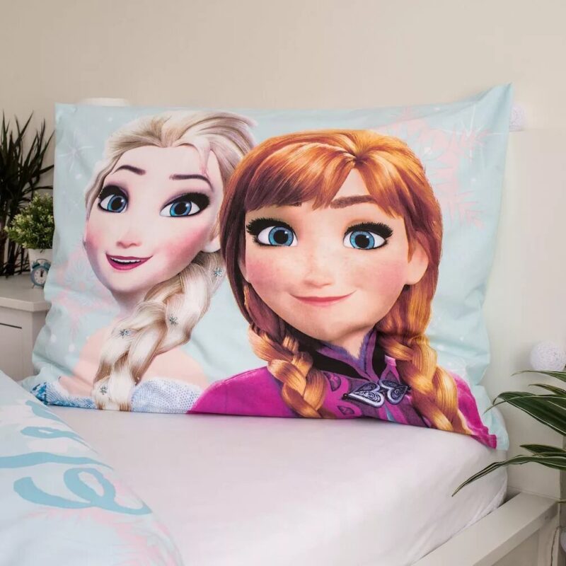 Disney Frozen Dekbedovertrek Anna & Elsa - 140 x 200 cm - Katoen - 70 x 90 cm - Afbeelding 4