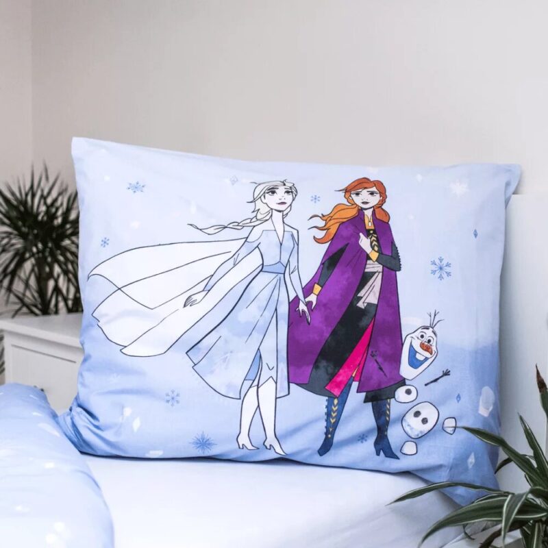 Disney Frozen Dekbedovertrek Sisters en Olaf - Eenpersoons -140 x 200 cm - Katoen - Afbeelding 4