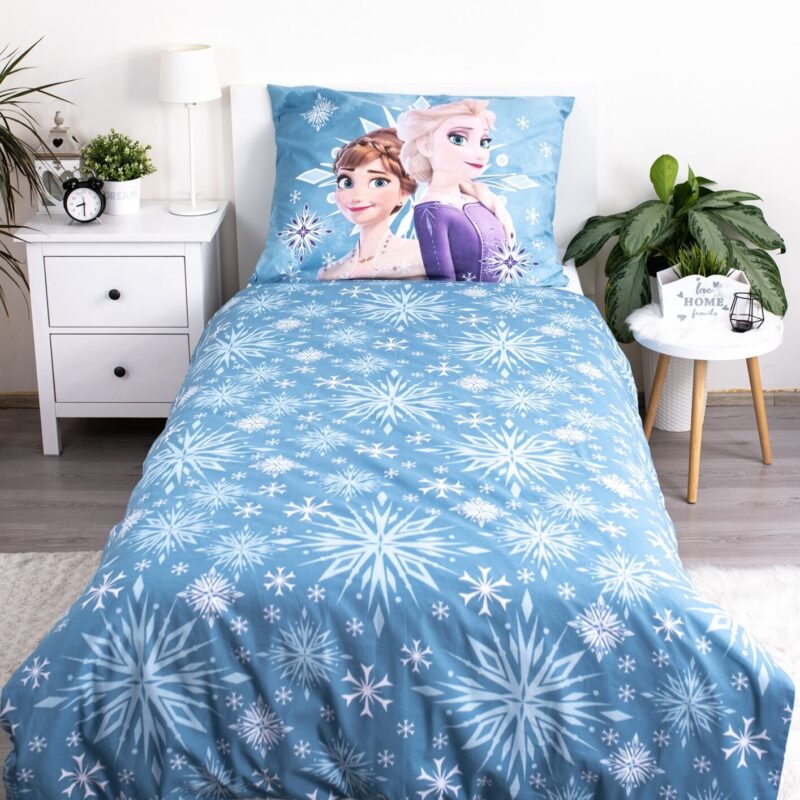 Frozen Dekbedovertrek Anna en Elsa - Eenpersoons - 140 x 200 cm - Katoen - Afbeelding 4