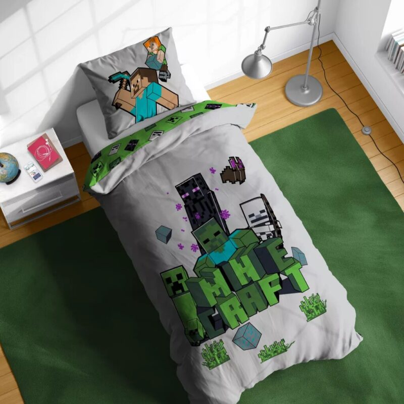 Minecraft Dekbedovertrek monsters - 140 x 200 cm - katoen - Afbeelding 3