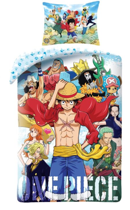 One Piece Dekbedovertrek - 140 x 200 cm - 70 x 90 cm - 100% katoen