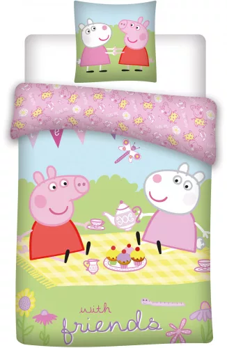 Peppa Pig Peuterdekbedovertrek Picknick 100 x 135 cm - Katoen