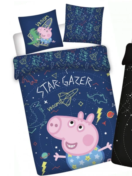 Peppa Pig Dekbedovertrek Star Gazer  Glow in the Dark 100 x 135 cm Katoen