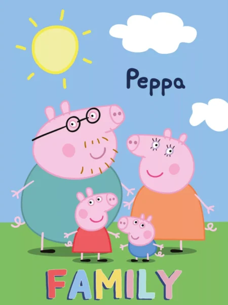 Peppa Pig fleece Plaid sunny - 100 x 140 cm