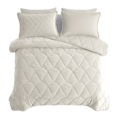 Sleeptime Lazy Dekbed Velvet Beige 240 x 200 Met Luxe Kussenslopen cm